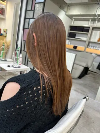 ロング カラー 國井 廉のヘアスタイル