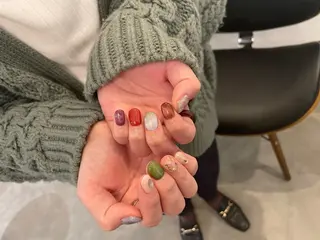 ショート m kaori𓃟のネイルデザイン
