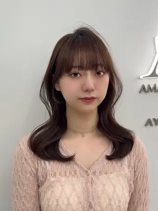 ミディアム カラー ヘアアレンジ 顔周り&ミディアム 特化/池袋/kokiのヘアスタイル