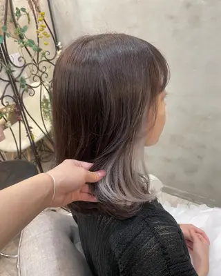 ミディアム 【ピンク/韓国ヘア/ ヘアセット】亜海のヘアスタイル