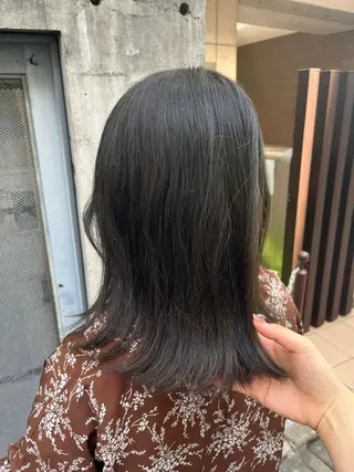 ミディアム ☀️コミヤマミユ☀️ /パーマ/ハイトーンのヘアスタイル