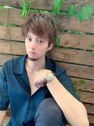 カラー パーマ メンズ 深沢 秀のヘアスタイル