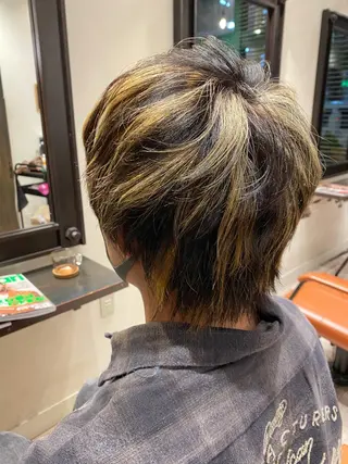 ショート カラー メンズ 21salon所属・non .のヘアスタイル