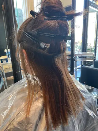 ミディアム カラー ✨髪質改善 縮毛矯正 艶髪 立川 コウキ✨のヘアスタイル