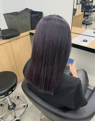 ロング miku/ラベンダー 透明感カラー🪻❤︎のヘアスタイル