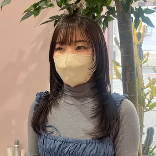 セミロング カラー カラー/韓国レイヤー /ブリーチ/hinaのヘアスタイル