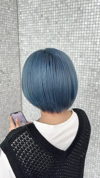 カラー 地毛風ストレート/ ケアカラー/セキネのヘアスタイル