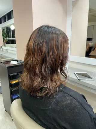 ミディアム パーマ 韓国風パーマ/ヘア セット/店長みづきのヘアスタイル