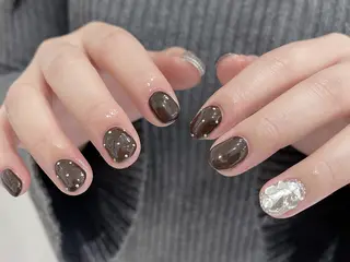 ネイル ki🍒🍒 ki ツルツルネイルのネイルデザイン