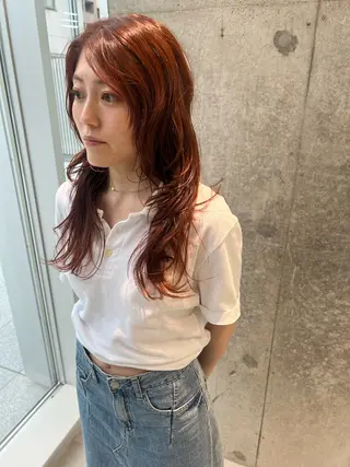 ロング カラー 吉沢遣人/レイヤー 艶カラー/パーマのヘアスタイル