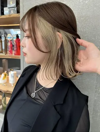 ミディアム カラー Lond oneのヘアスタイル