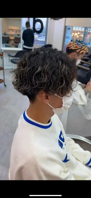 ショート カラー パーマ メンズ dot.グループ指名 No.1橋本滉太のヘアスタイル