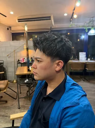 ショート パーマ t.hair垂門真吾 曲がる縮毛矯正/ボブのヘアスタイル