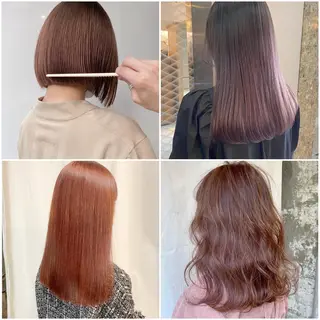 ミディアム カラー Piaコータロー ハイトーン&‪ボブのヘアスタイル