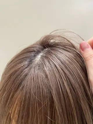 ミディアム カラー ベージュ/アレンジ /横浜/杉本千夏のヘアスタイル