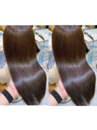 ロング 艶カラー美髪縮毛矯正 /髪質改善✨️ユウキのヘアスタイル