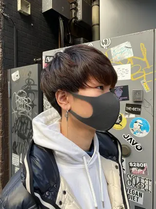 パーマ メンズ 艶髪サラサラカラー 🌈前原健吾のヘアスタイル