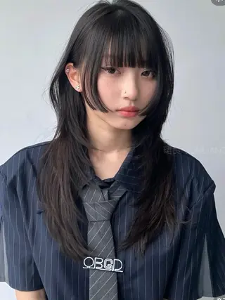 セミロング カラー IS所属・横浜美容室/透明感 カラー/レイヤーのヘアスタイル