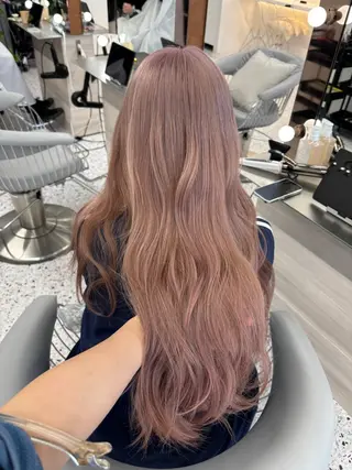 ミディアム rina／ベージュ ワンホン/韓国ヘアのヘアスタイル