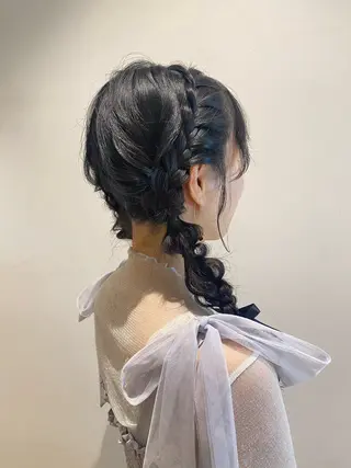 セミロング ヘアアレンジ 艶髪🌿美髪 大塚礼乃【西荻窪】のヘアスタイル