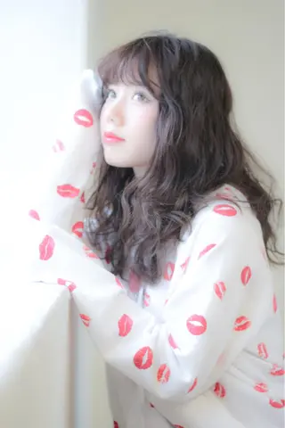 ロング 店長/mao/ 前髪/顔周りカットのヘアスタイル