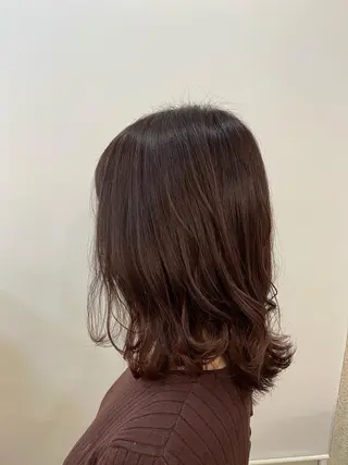 セミロング カラー 藤野 陵平のヘアスタイル