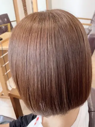 ショート カラー パーマ KIZU 髪質改善 オカルト怪談のヘアスタイル