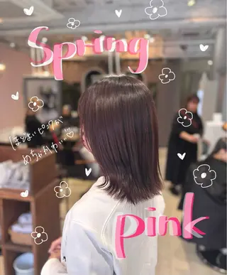 ミディアム カラー 🌱なゆみ🌱透明感 /ナチュラル/高宮のヘアスタイル