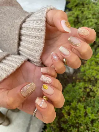 ロング カラー ヘアアレンジ キッズ ネイル マツエク・マツパ 福田 加奈のネイルデザイン