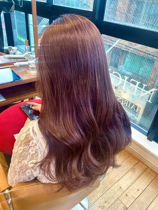 ロング カラー 羽山 笑夢のヘアスタイル