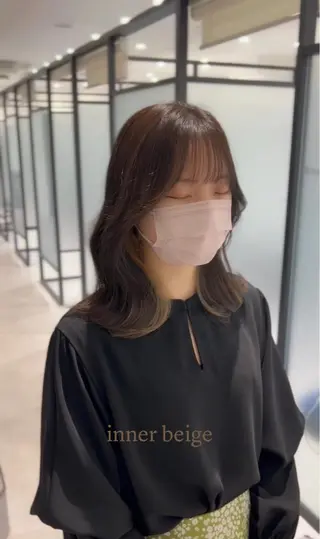 セミロング カラー GO TO DAY 名古屋パルコ店所属・髪質改善/顔まわり 石原のヘアスタイル