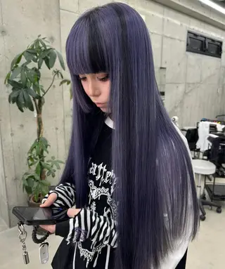 ロング LINOET名古屋所属・ダブルカラー🩶上村 純妃🩶名駅徒歩5分のヘアスタイル
