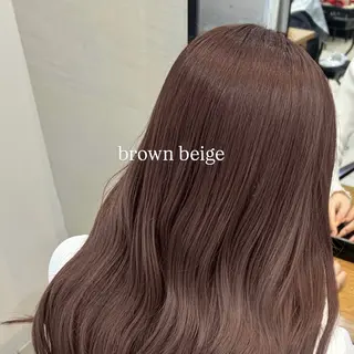 セミロング カラー オリーブ/ 透明感カラー/れいあのヘアスタイル