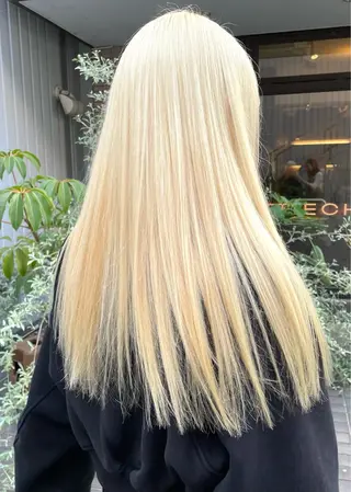 ロング カラー 韓国ナチュラル・ ベージュ/落合夏希のヘアスタイル