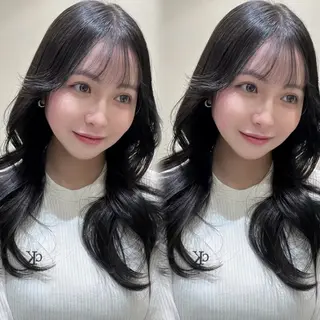 ロング カラー Euphoria新宿店所属・新宿/透明感カラー/ 縮毛矯正/SHOKIのヘアスタイル