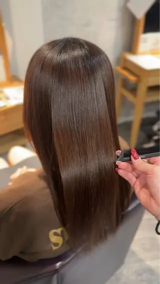 セミロング パーマ Afinar 乃空(ノア)のヘアスタイル