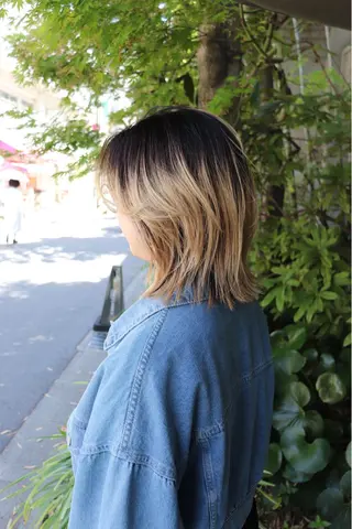 ミディアム カラー 似合わせカット /パーマ岡本淳平のヘアスタイル