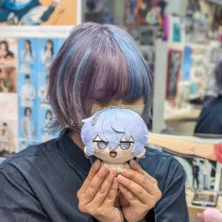 ショート カラー 推しカラー🦉にじさ んじカラー🌈🕒✨のヘアスタイル