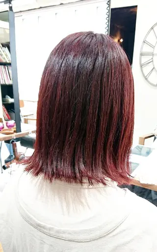 ミディアム カラー ACROあべの店所属・艶カラー/インナー /グラデ/大西小百合のヘアスタイル