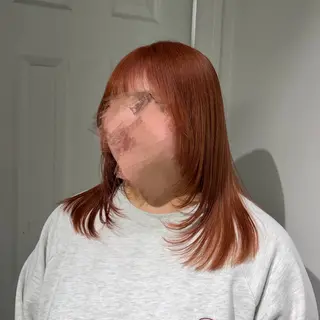 ミディアム カラー ななみ.⋆𝜗𝜚 艶カラー/まつパのヘアスタイル