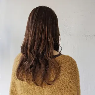 ロング 浜田りほ Luxbe 博多バスターミナルのヘアスタイル