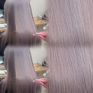 カラー ミディアム 髪質改善ミルクティー SATSUKI🌼.のヘアスタイル