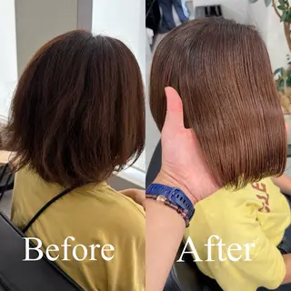 ミディアム カラー パーマ qumu 横浜所属・🌿ショート/ボブ/ 透明感カラー🌿神永のヘアスタイル