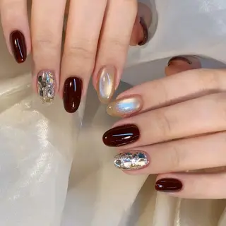 ネイル ネイリストゆか💅 長さだし、深爪矯正のネイルデザイン