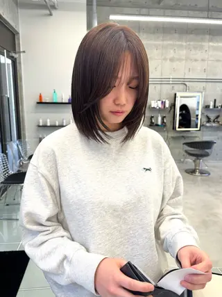 ミディアム カラー umu.［韓国ヘア /ダウンパーマ］のヘアスタイル