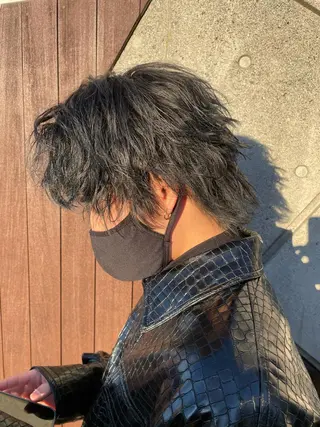 カラー パーマ メンズ 静岡/草薙パーマ メンズバレイヤージュのヘアスタイル