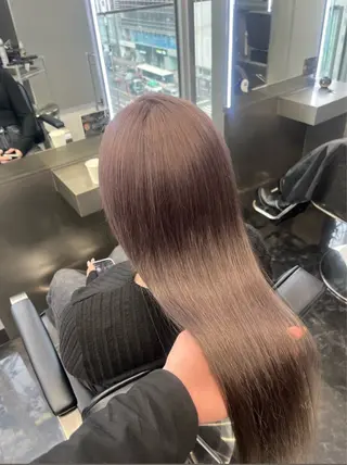 ロング カラー ヘアアレンジ ハイトーン/透明感 髪質改善/rinaのヘアスタイル