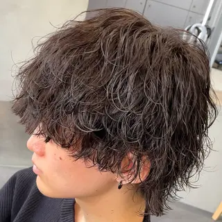 ミディアム パーマ ヘアアレンジ メンズ fifth Tokyo所属・fifth 石川 凪のヘアスタイル
