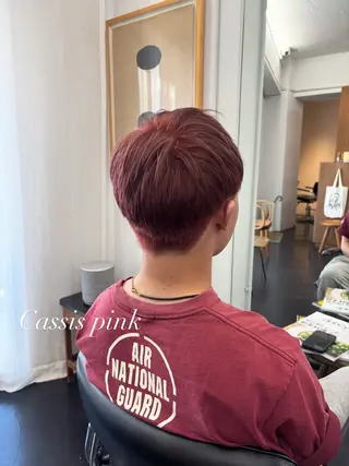 ミディアム カラー メンズ ヤマザキ アヤメ 【シベルバレー横浜】のヘアスタイル