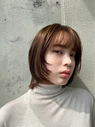 ミディアム カラー パーマ 小山内 一馬のヘアスタイル